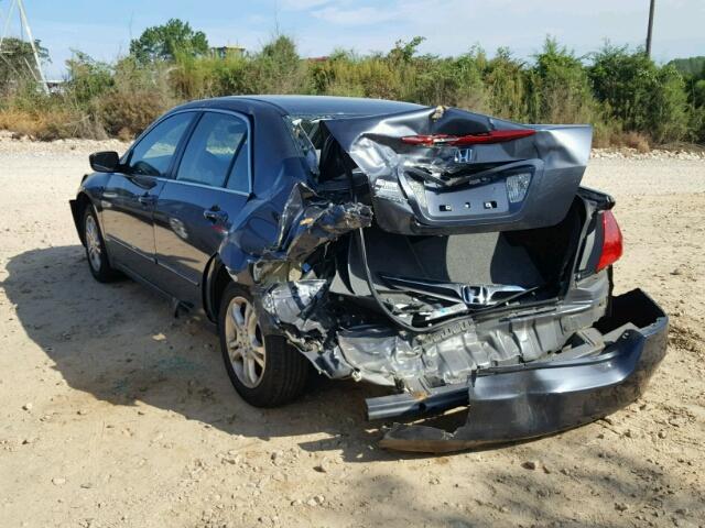 1HGCM56347A099900 - 2007 HONDA ACCORD SE BLUE photo 3