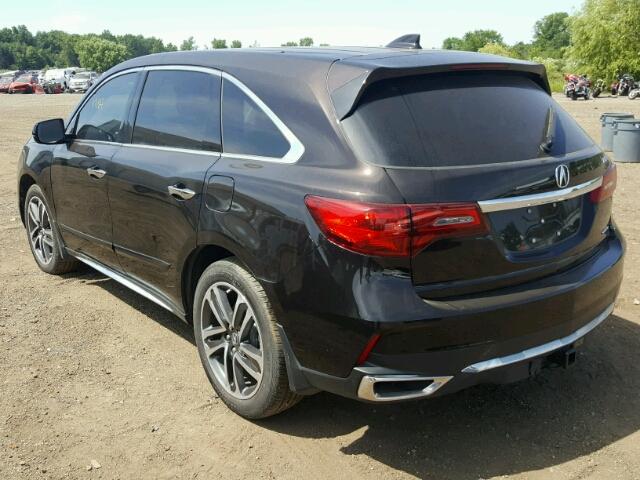 5FRYD4H82HB009349 - 2017 ACURA MDX ADVANC BROWN photo 3