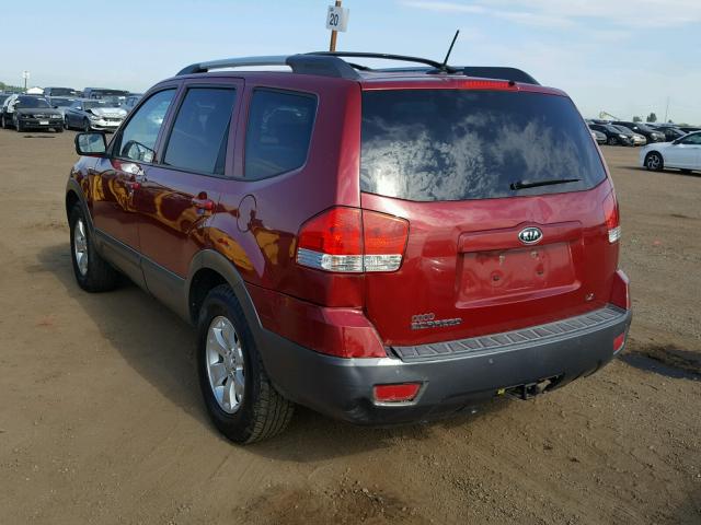 KNDJH741495015707 - 2009 KIA BORREGO LX RED photo 3