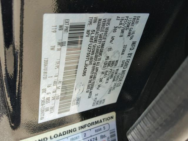 5LMFU27597LJ04385 - 2007 LINCOLN NAVIGATOR BLACK photo 10