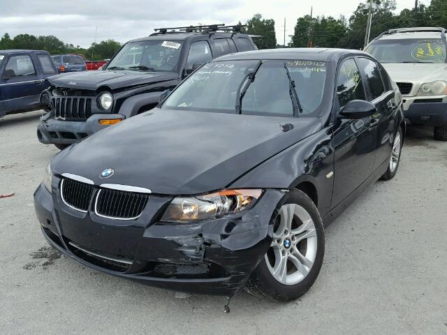 WBAVA33508KX84186 - 2008 BMW 328 BLACK photo 2