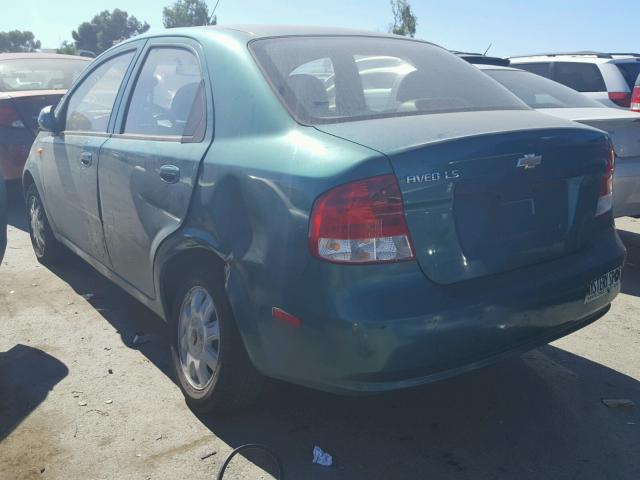 KL1TJ52684B161979 - 2004 CHEVROLET AVEO LS GREEN photo 3