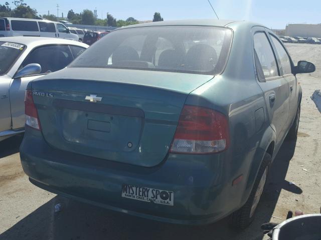 KL1TJ52684B161979 - 2004 CHEVROLET AVEO LS GREEN photo 4