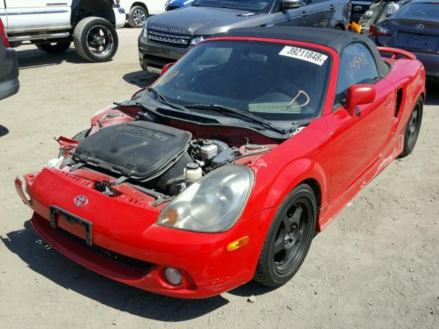 JTDFR320330056789 - 2003 TOYOTA MR2 SPYDER RED photo 2