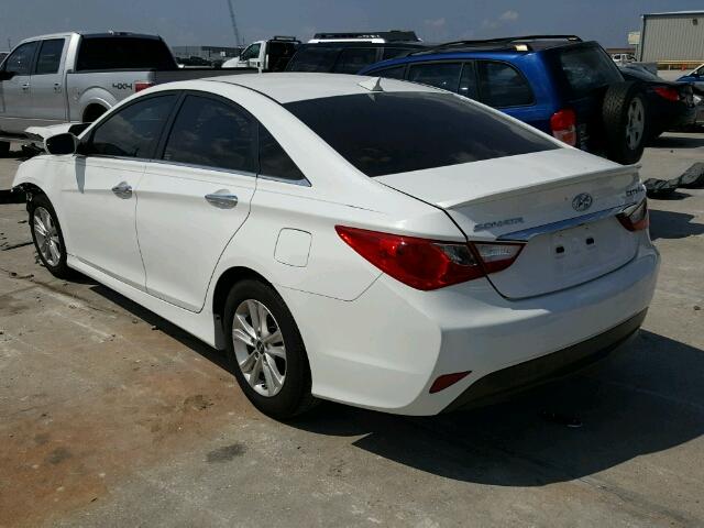 5NPEB4AC5EH823856 - 2014 HYUNDAI SONATA GLS WHITE photo 3