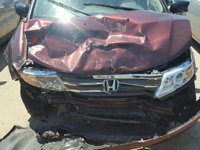 5FNRL5H93CB089454 - 2012 HONDA ODYSSEY TO MAROON photo 7