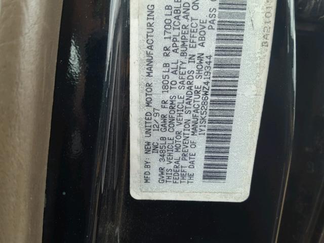 1Y1SK5286WZ419344 - 1998 CHEVROLET GEO PRIZM 青色 照片 10