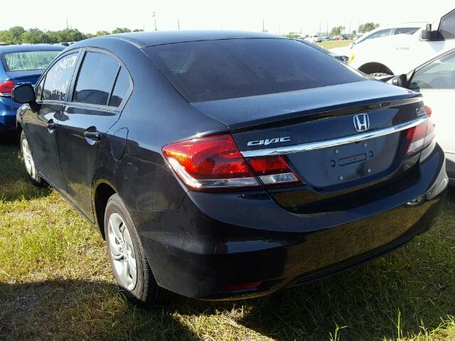 2HGFB2F5XDH600580 - 2013 HONDA CIVIC LX BLACK photo 3