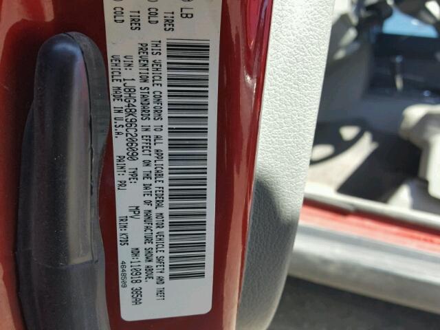 1J8HG48K96C206090 - 2006 JEEP COMMANDER RED photo 10