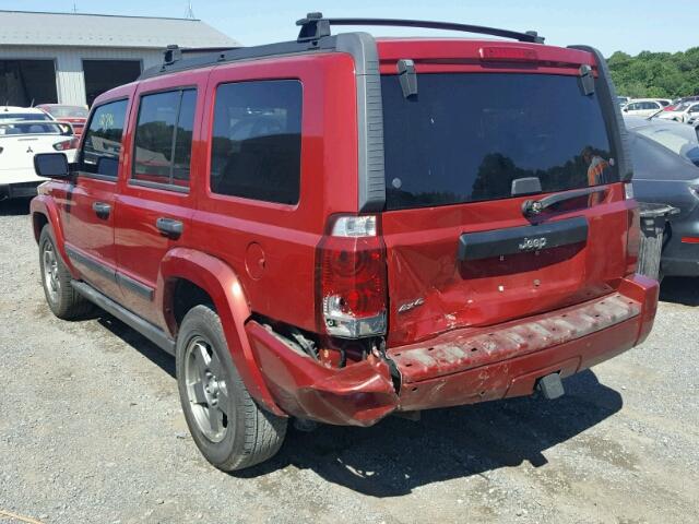 1J8HG48K96C206090 - 2006 JEEP COMMANDER RED photo 3