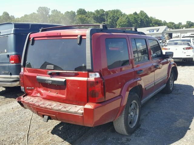 1J8HG48K96C206090 - 2006 JEEP COMMANDER RED photo 4