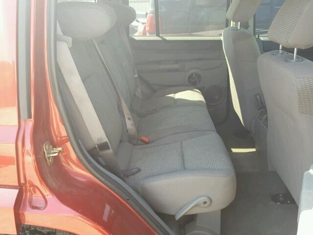 1J8HG48K96C206090 - 2006 JEEP COMMANDER RED photo 6