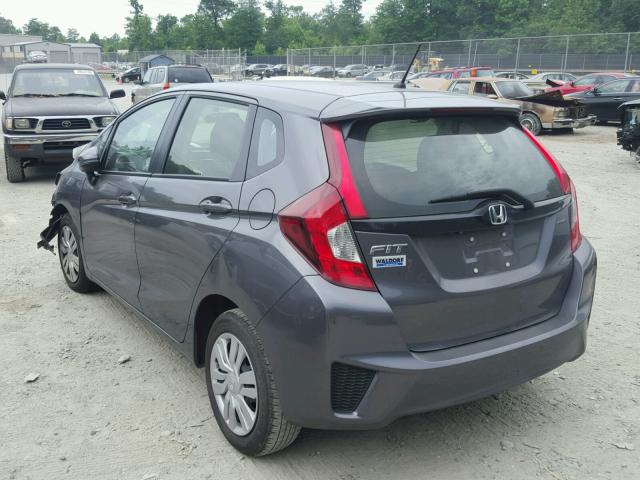 JHMGK5H58GS015607 - 2016 HONDA FIT LX CHARCOAL photo 3