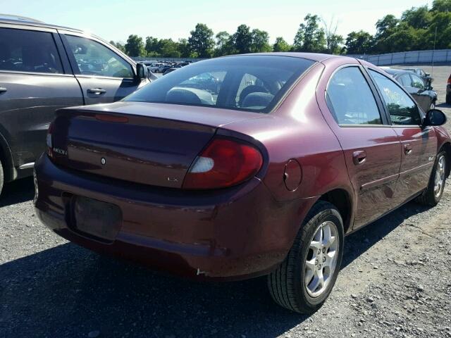 1P3ES46C51D194592 - 2001 PLYMOUTH NEON BASE 栗色 照片 4