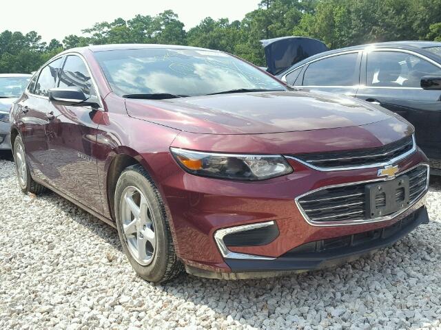 1G1ZB5ST2GF190597 - 2016 CHEVROLET MALIBU MAROON photo 1