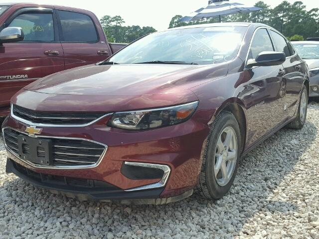 1G1ZB5ST2GF190597 - 2016 CHEVROLET MALIBU MAROON photo 2