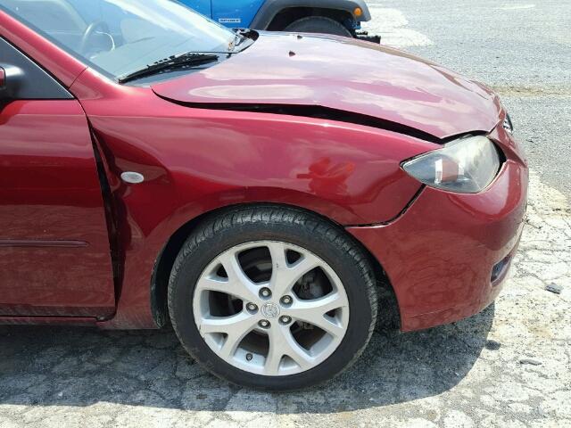 JM1BK32G281186404 - 2008 MAZDA 3 I RED photo 9