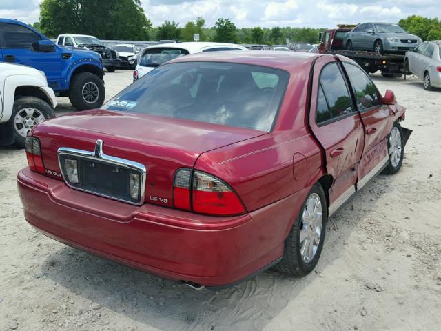 1LNHM87A44Y615173 - 2004 LINCOLN LS Qırmızı foto 4