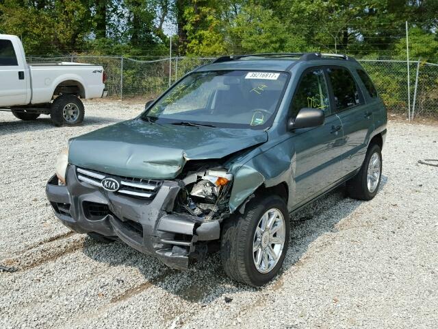 KNDJF724587521794 - 2008 KIA SPORTAGE GREEN photo 2