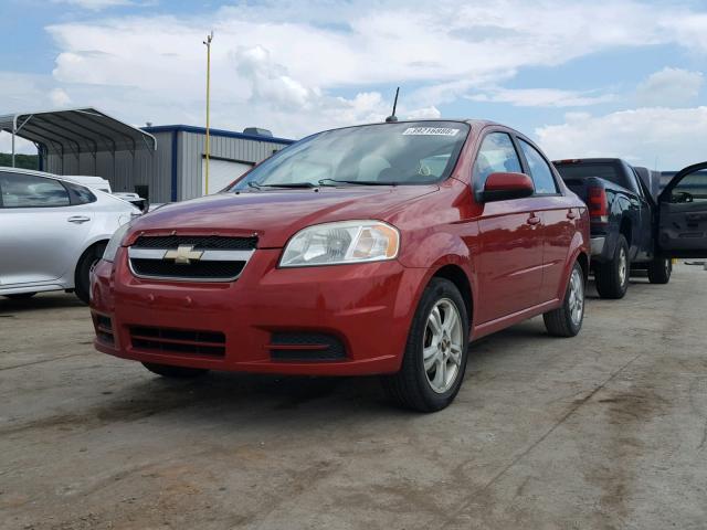KL1TD5DE9AB096728 - 2010 CHEVROLET AVEO LS RED photo 2