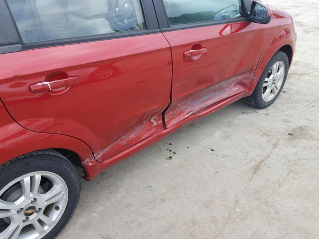 KL1TD5DE9AB096728 - 2010 CHEVROLET AVEO LS RED photo 9