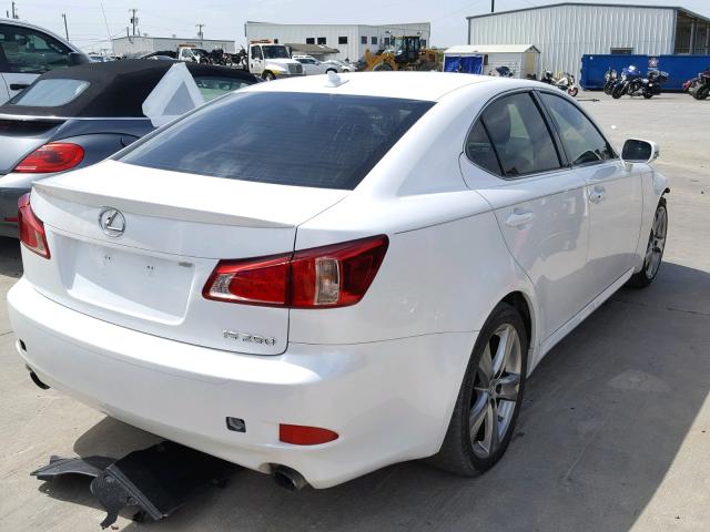 JTHBF5C21D5192375 - 2013 LEXUS IS 250 WHITE photo 4