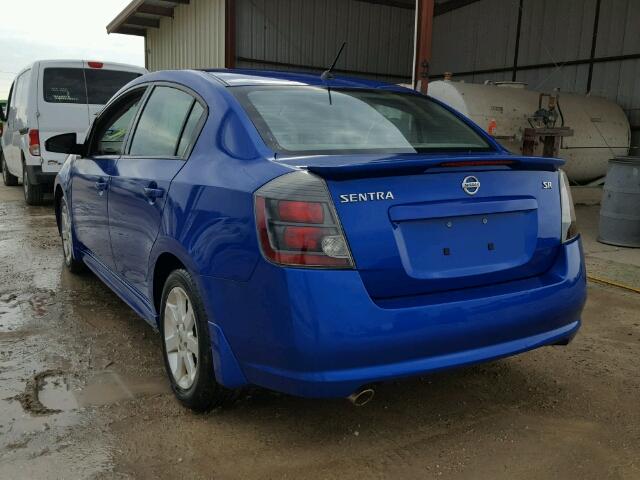 3N1AB6AP9BL614745 - 2011 NISSAN SENTRA 2.0 BLUE photo 3