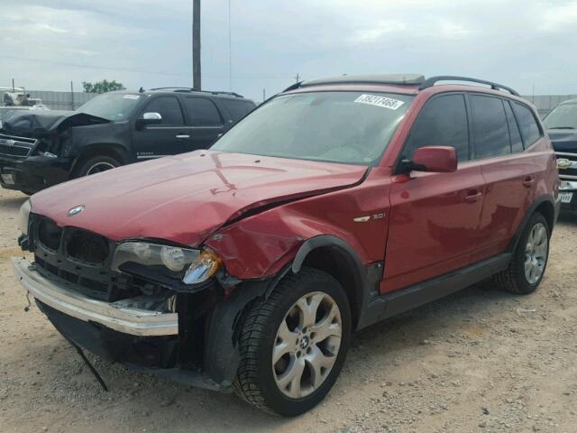 WBXPA93494WC30210 - 2004 BMW X3 3.0I RED photo 2