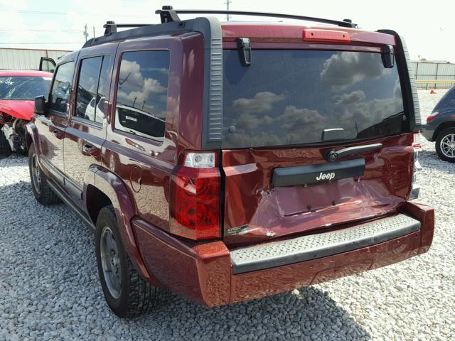 1J8HH48K87C655050 - 2007 JEEP COMMANDER წითელი ფოტო 3