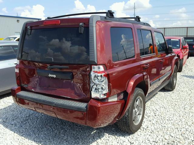 1J8HH48K87C655050 - 2007 JEEP COMMANDER წითელი ფოტო 4