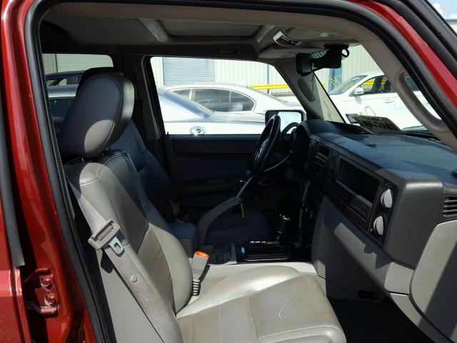 1J8HH48K87C655050 - 2007 JEEP COMMANDER წითელი ფოტო 5