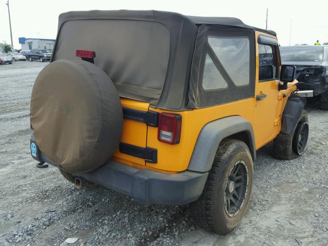 1C4AJWAG1DL547234 - 2013 JEEP WRANGLER S YELLOW photo 4