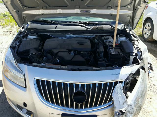 W04GN5EC0B1095862 - 2011 BUICK REGAL CXL SILVER photo 7