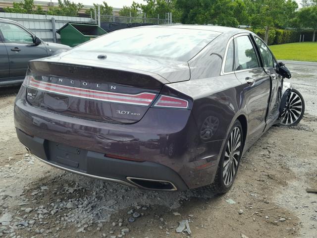 3LN6L5HC9HR623699 - 2017 LINCOLN MKZ BLACK MAROON photo 4