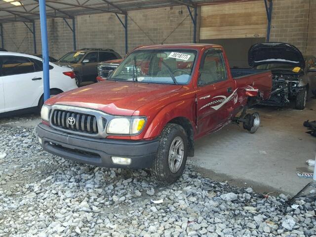 5TENL42N21Z761255 - 2001 TOYOTA TACOMA RED photo 2