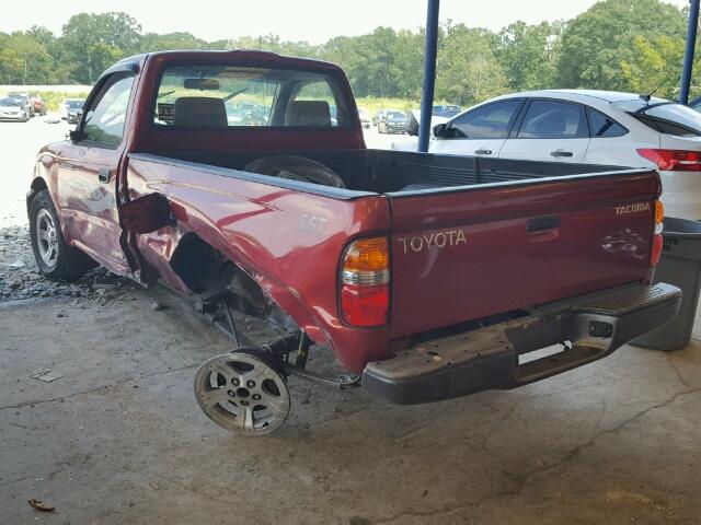 5TENL42N21Z761255 - 2001 TOYOTA TACOMA RED photo 3