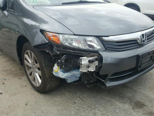 2HGFB2F97CH528660 - 2012 HONDA CIVIC EXL 灰色 照片 9