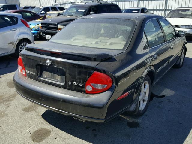 JN1CA31D41T814958 - 2001 NISSAN MAXIMA GXE BLACK photo 4