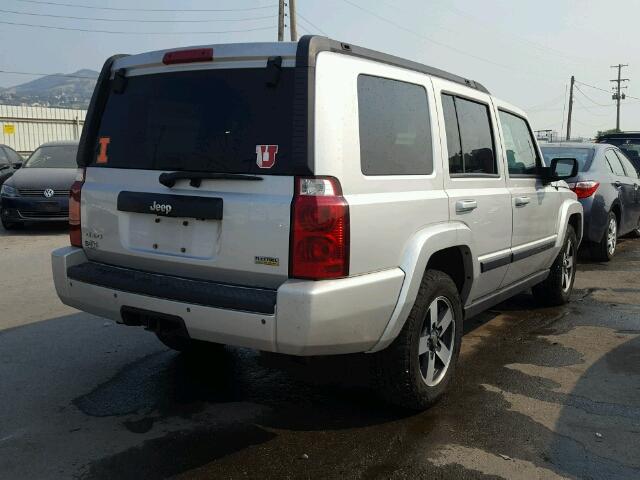 1J8HG48NX8C180287 - 2008 JEEP COMMANDER SILVER photo 4