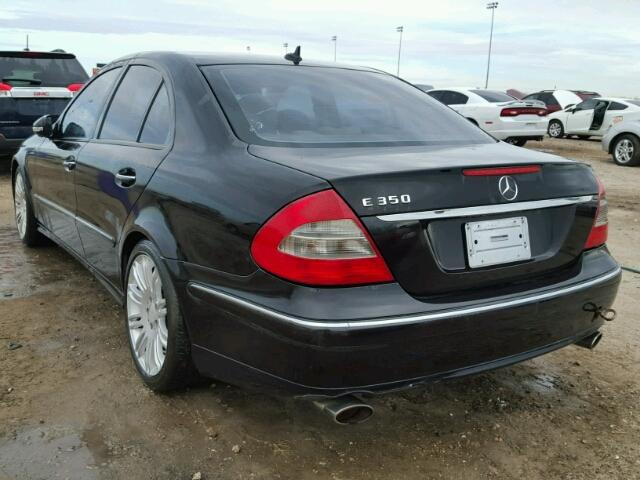 WDBUF56X88B249548 - 2008 MERCEDES-BENZ E 350 BLACK photo 3