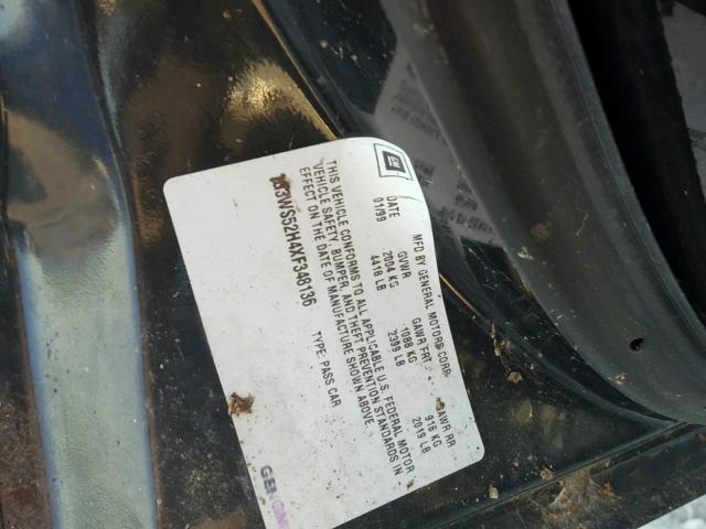 1G3WS52H4XF348136 - 1999 OLDSMOBILE INTRIGUE G BLACK photo 10