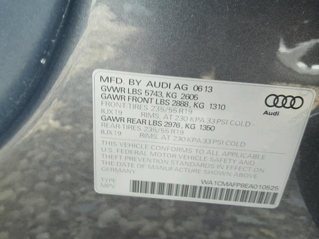 WA1CMAFP8EA010525 - 2014 AUDI Q5 TDI GRAY photo 10