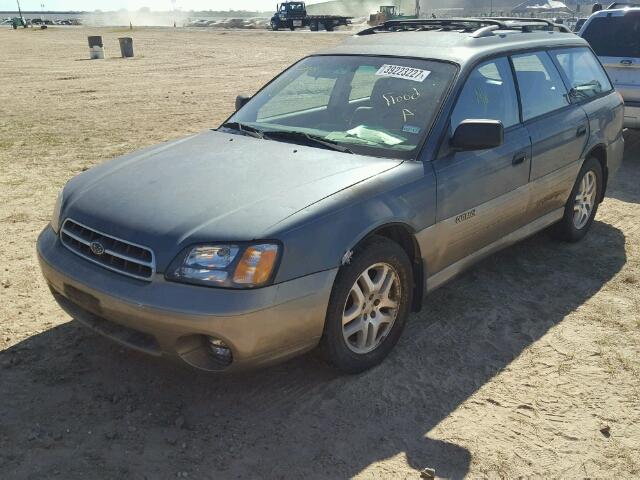 4S3BH675227633454 - 2002 SUBARU LEGACY OUT GREEN photo 2