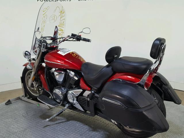 JYAVP25E39A009876 - 2009 YAMAHA XVS1300 CT RED photo 6