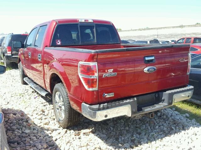 1FTFW1CT5DKF84961 - 2013 FORD F150 BURGUNDY photo 3