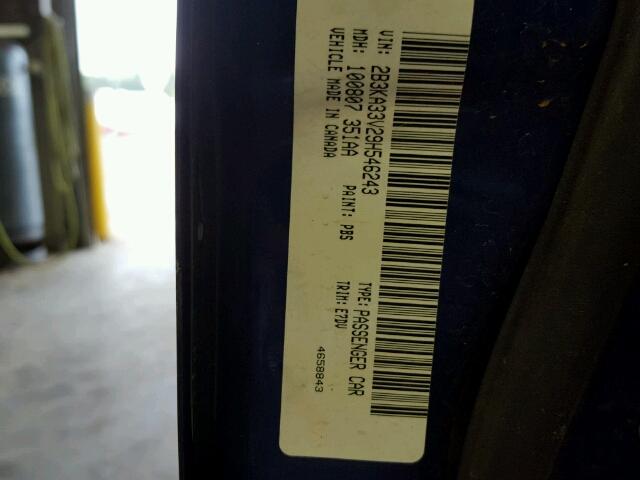 2B3KA33V29H546243 - 2009 DODGE CHARGER BLUE photo 10