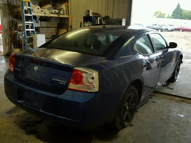 2B3KA33V29H546243 - 2009 DODGE CHARGER BLUE photo 4