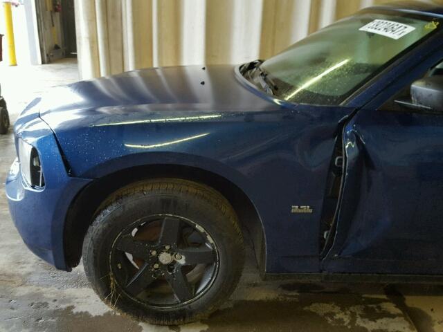 2B3KA33V29H546243 - 2009 DODGE CHARGER BLUE photo 9