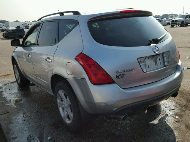 JN8AZ08W43W219973 - 2003 NISSAN MURANO SILVER photo 3