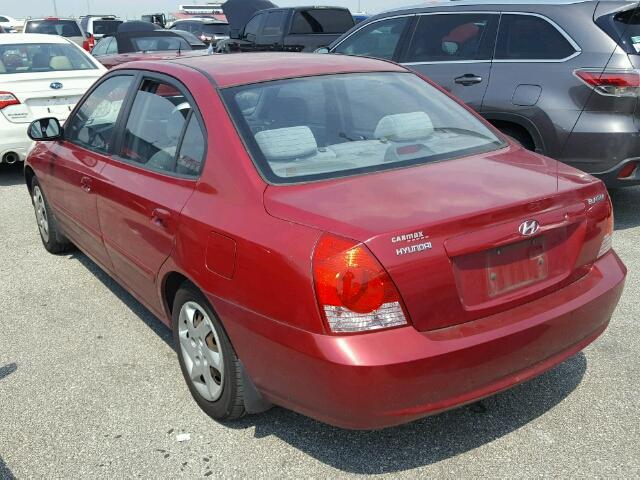 KMHDN46D35U035308 - 2005 HYUNDAI ELANTRA BURGUNDY photo 3